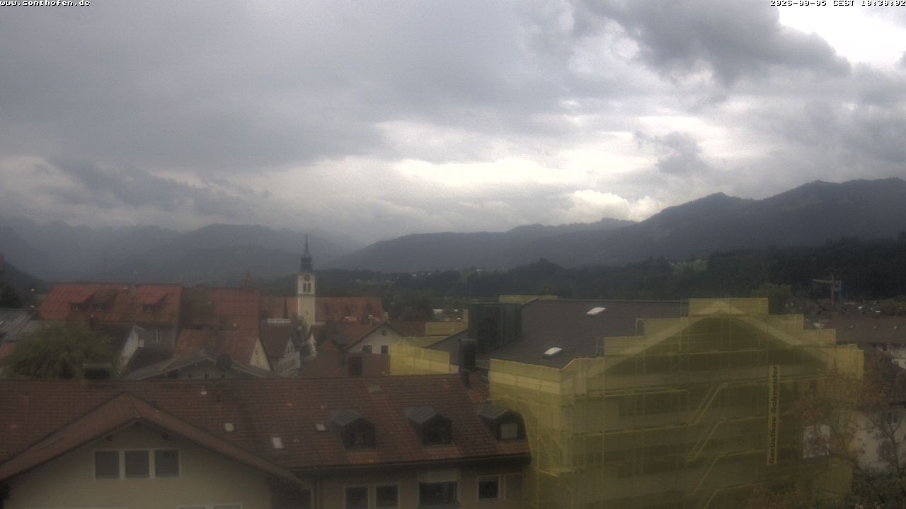 Archiv Foto Webcam Ausblick Rathaus Sonthofen