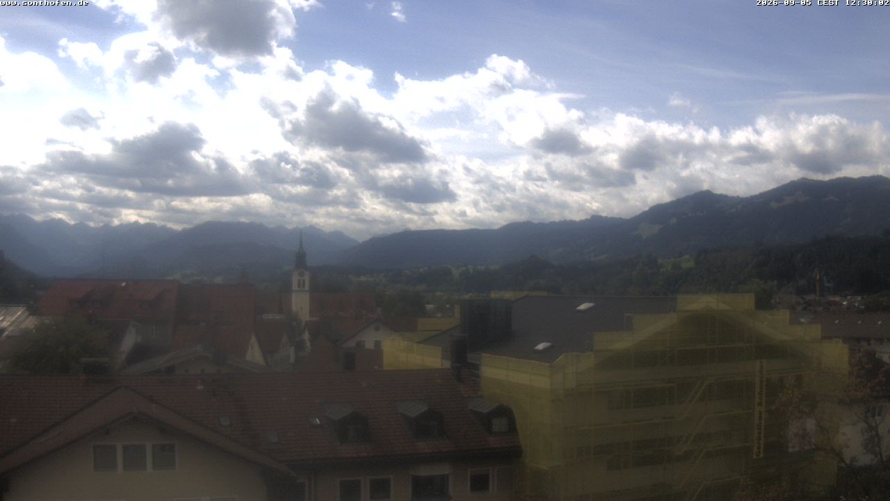 Archiv Foto Webcam Ausblick Rathaus Sonthofen