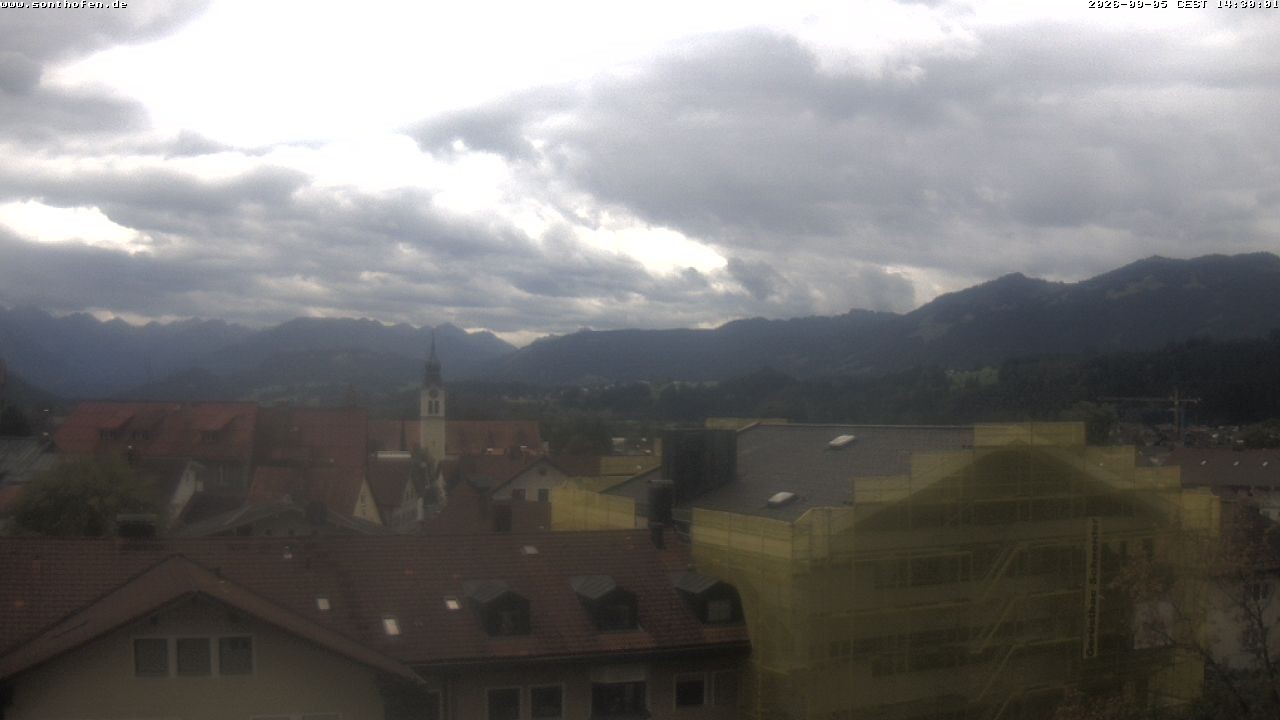 Archiv Foto Webcam Ausblick Rathaus Sonthofen