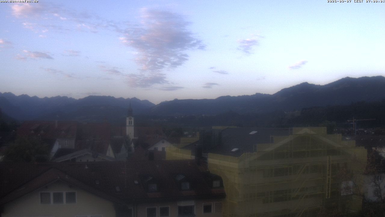 Archiv Foto Webcam Ausblick Rathaus Sonthofen