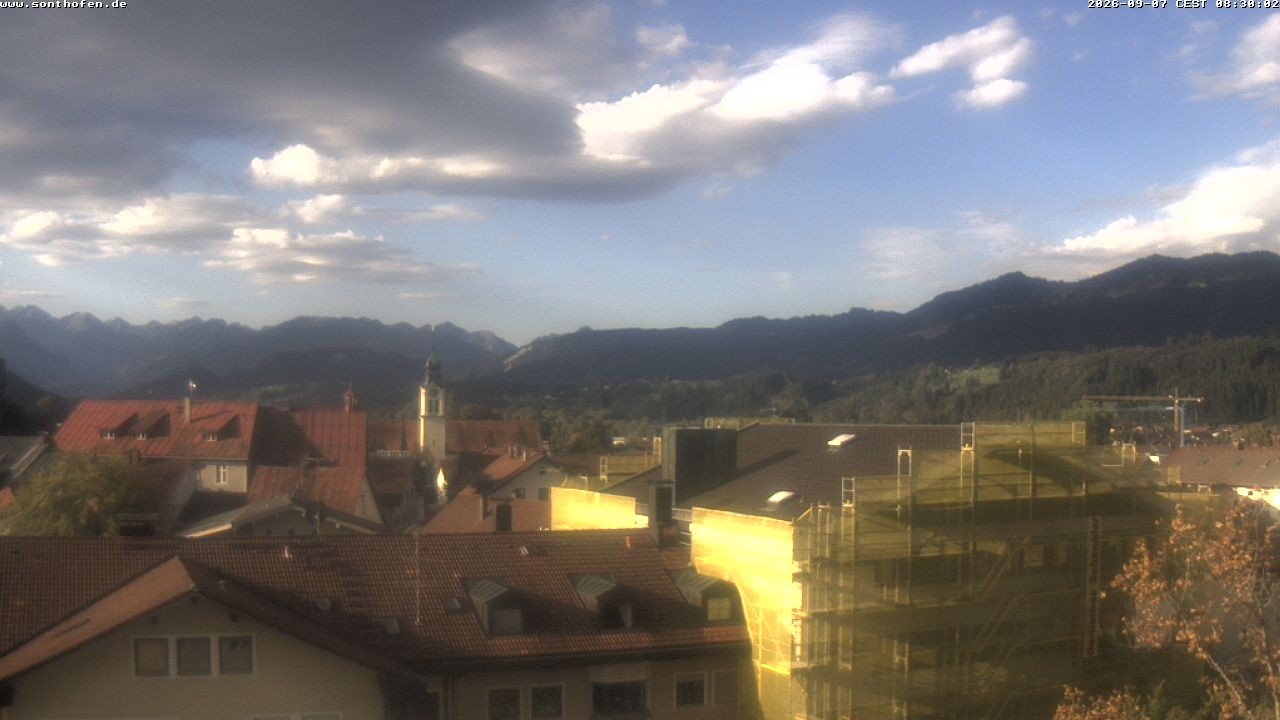 Archiv Foto Webcam Ausblick Rathaus Sonthofen