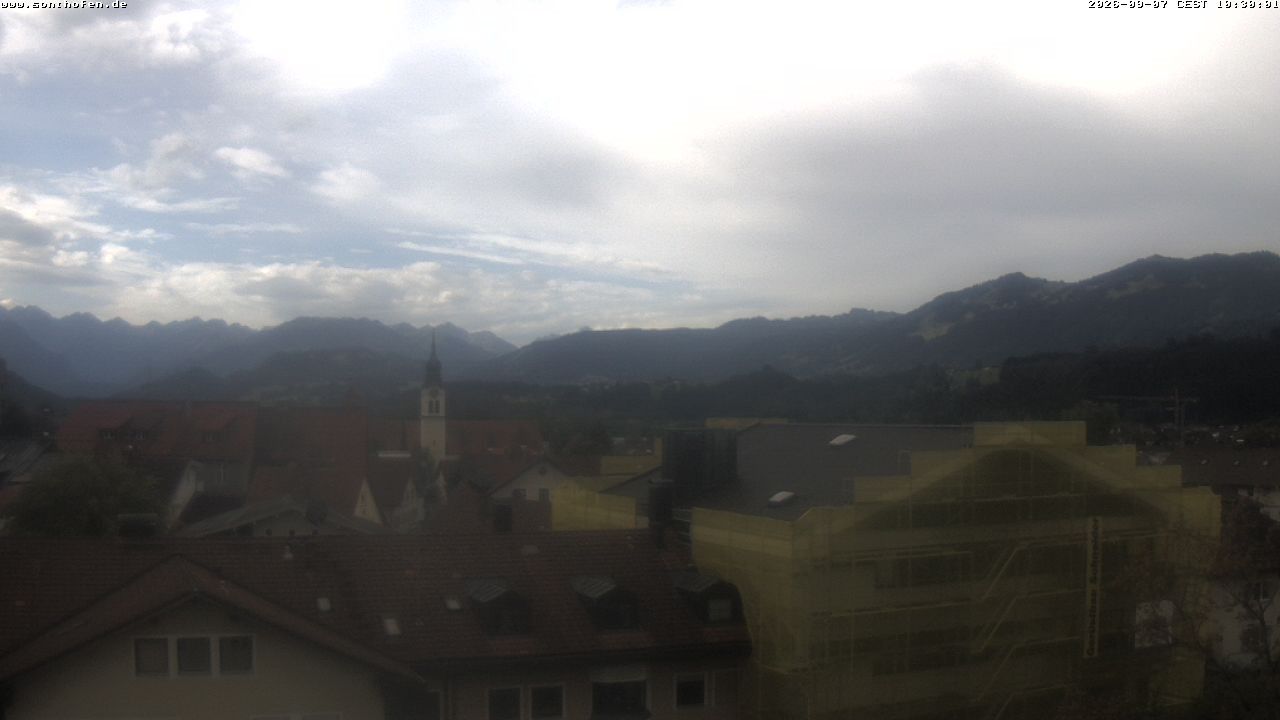 Archiv Foto Webcam Ausblick Rathaus Sonthofen