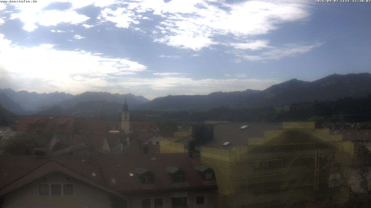 Archiv Foto Webcam Ausblick Rathaus Sonthofen