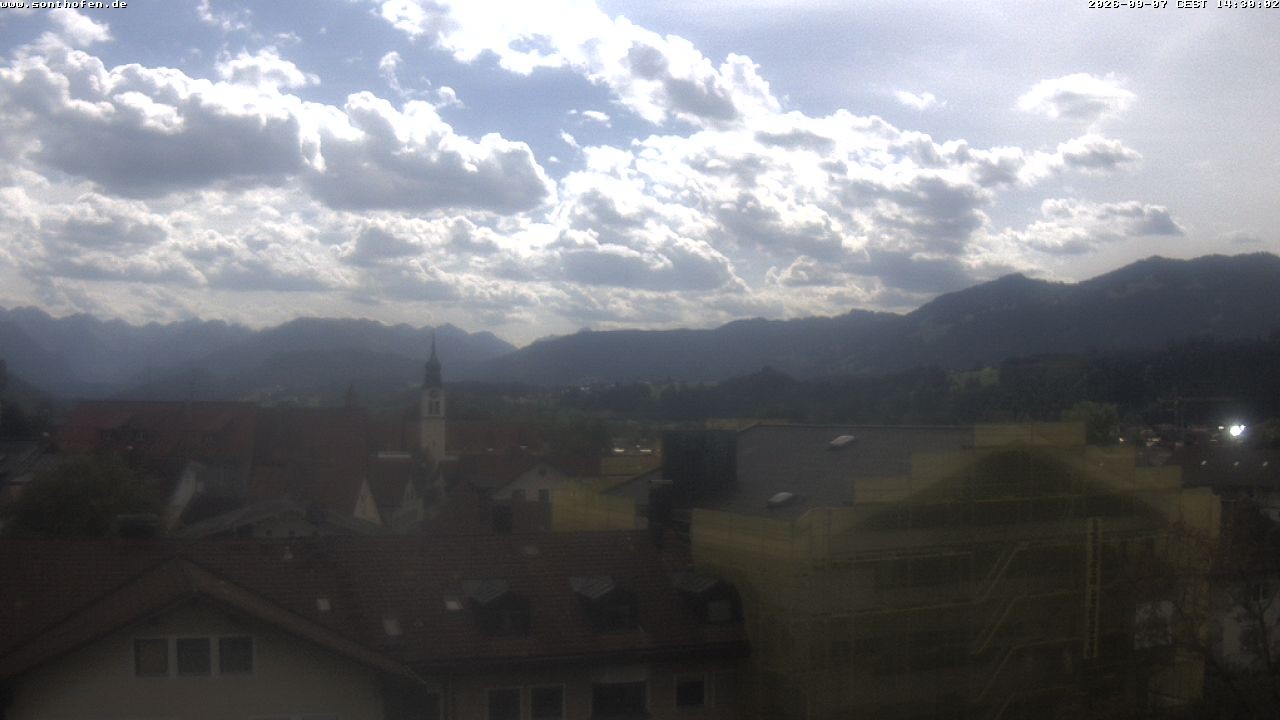 Archiv Foto Webcam Ausblick Rathaus Sonthofen