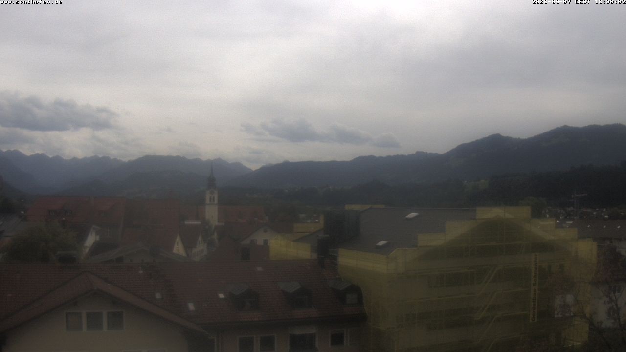 Archiv Foto Webcam Ausblick Rathaus Sonthofen