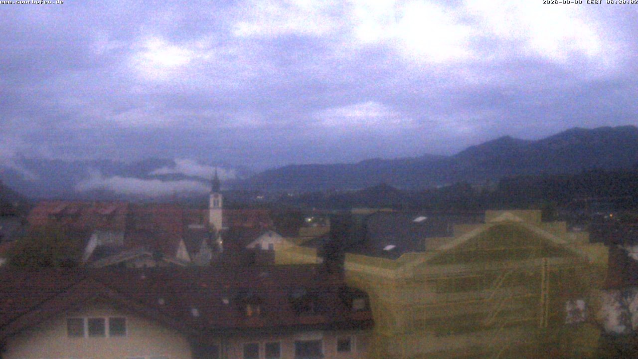 Archiv Foto Webcam Ausblick Rathaus Sonthofen