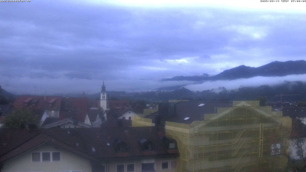 Archiv Foto Webcam Ausblick Rathaus Sonthofen