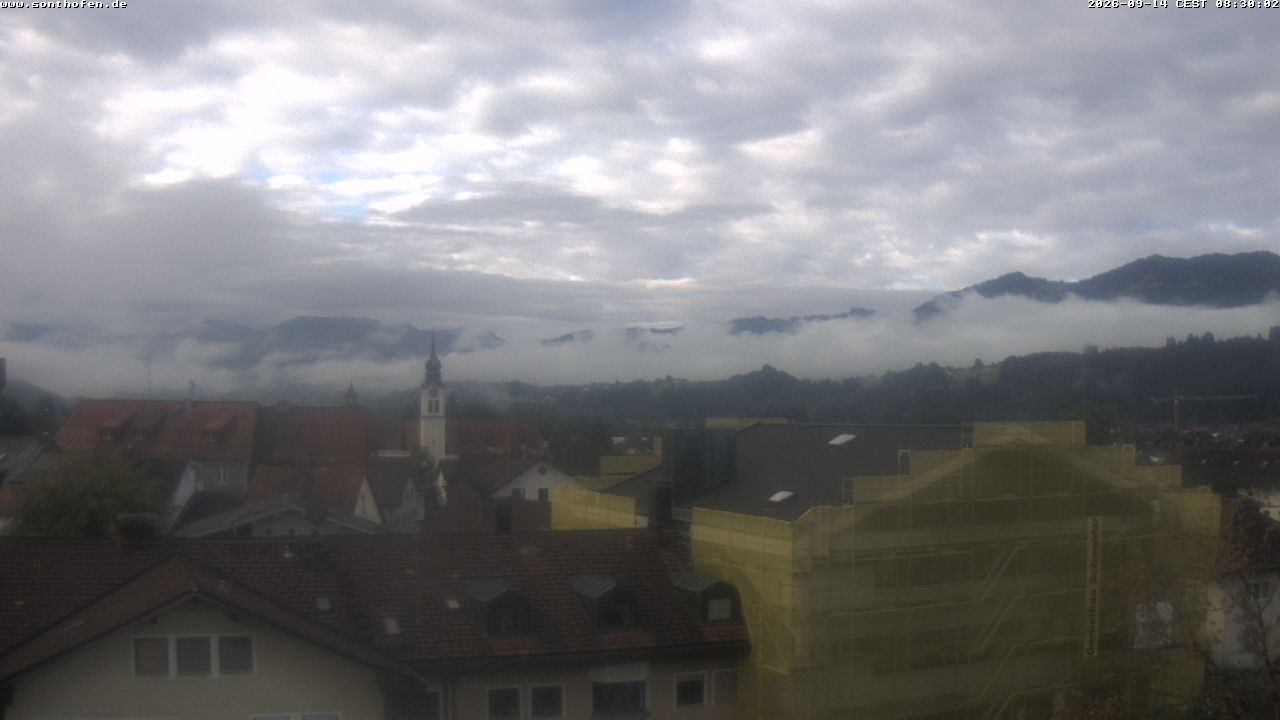 Archiv Foto Webcam Ausblick Rathaus Sonthofen