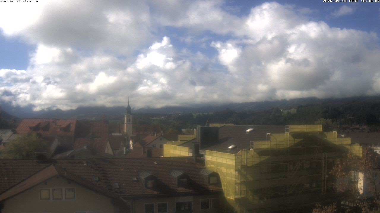 Archiv Foto Webcam Ausblick Rathaus Sonthofen