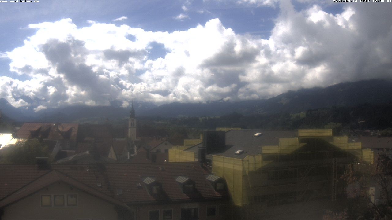 Archiv Foto Webcam Ausblick Rathaus Sonthofen