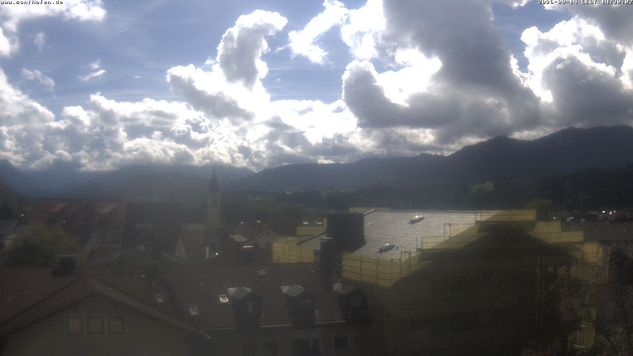Archiv Foto Webcam Ausblick Rathaus Sonthofen