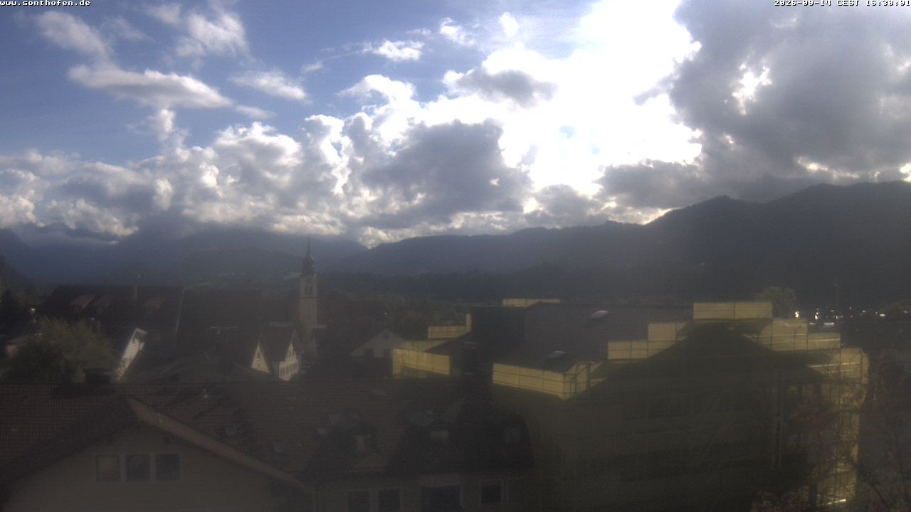 Archiv Foto Webcam Ausblick Rathaus Sonthofen