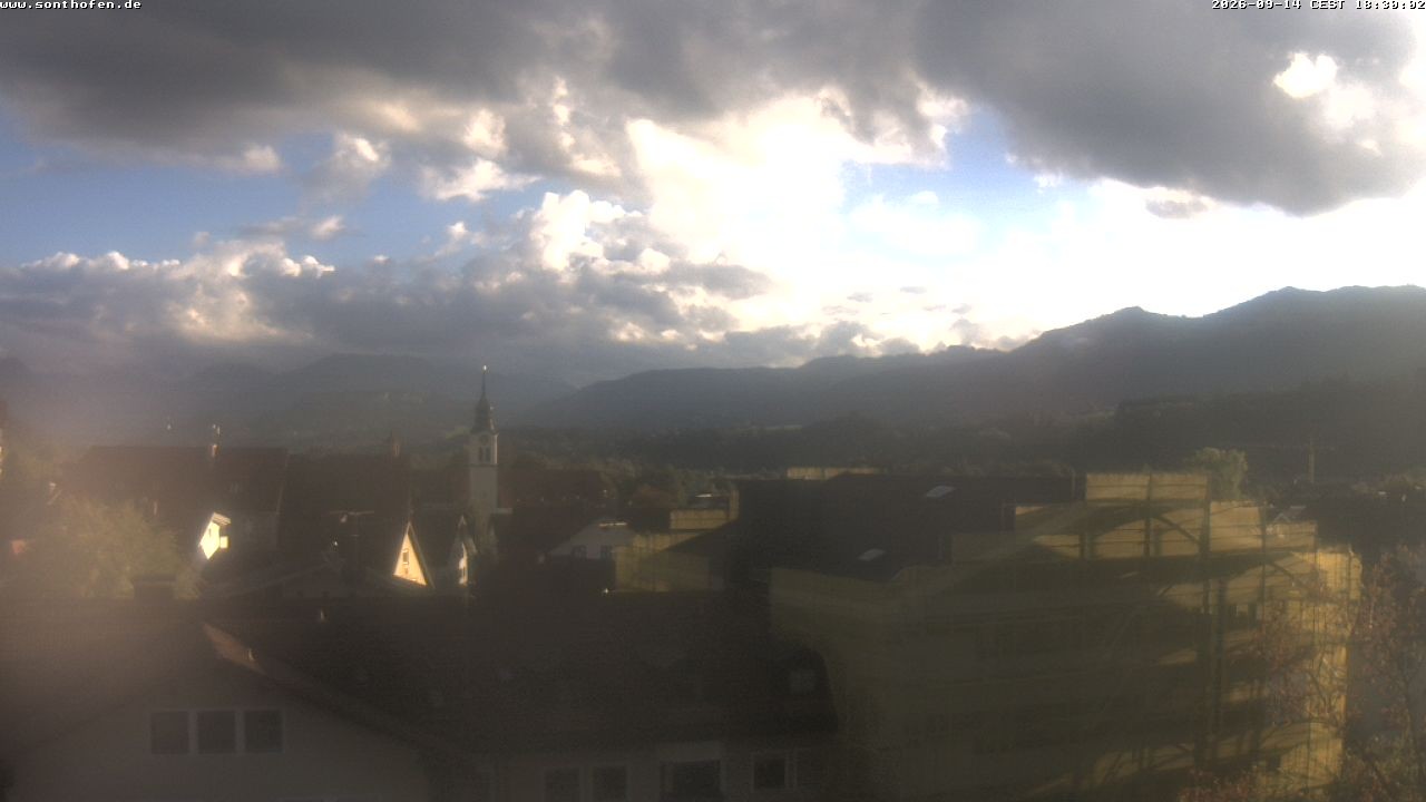 Archiv Foto Webcam Ausblick Rathaus Sonthofen