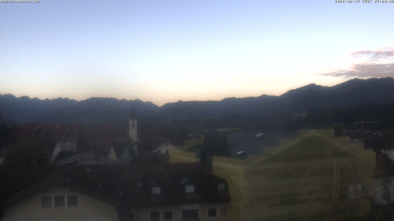 Archiv Foto Webcam Ausblick Rathaus Sonthofen