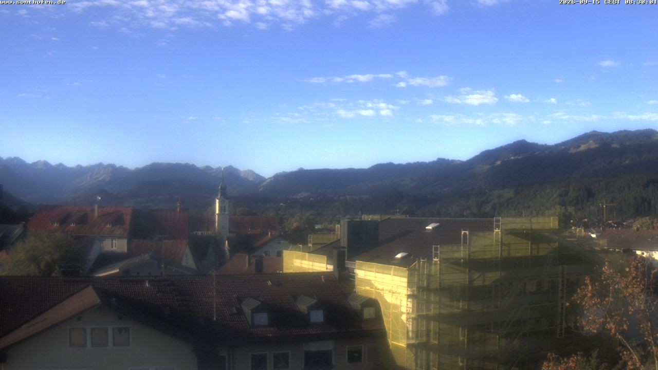 Archiv Foto Webcam Ausblick Rathaus Sonthofen