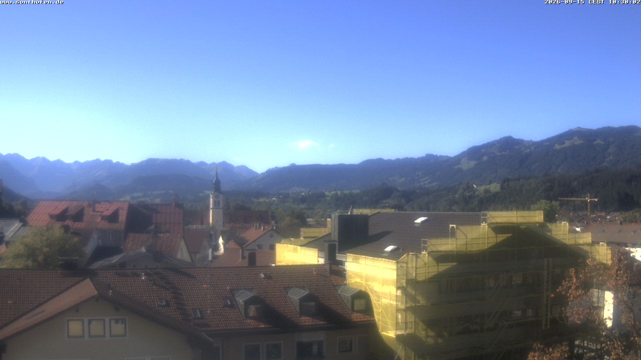 Archiv Foto Webcam Ausblick Rathaus Sonthofen