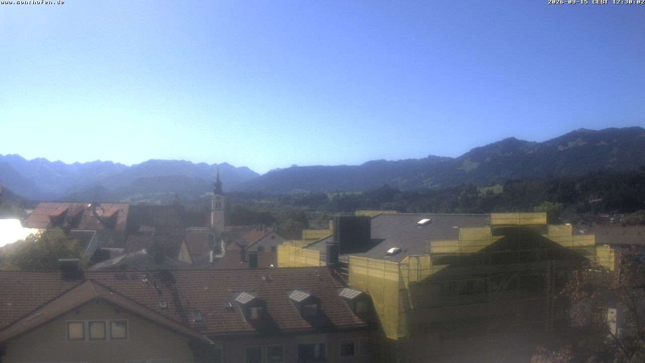 Archiv Foto Webcam Ausblick Rathaus Sonthofen
