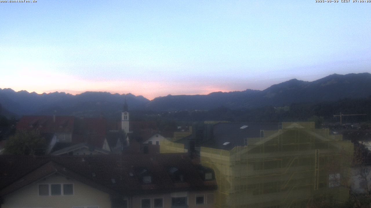 Archiv Foto Webcam Ausblick Rathaus Sonthofen
