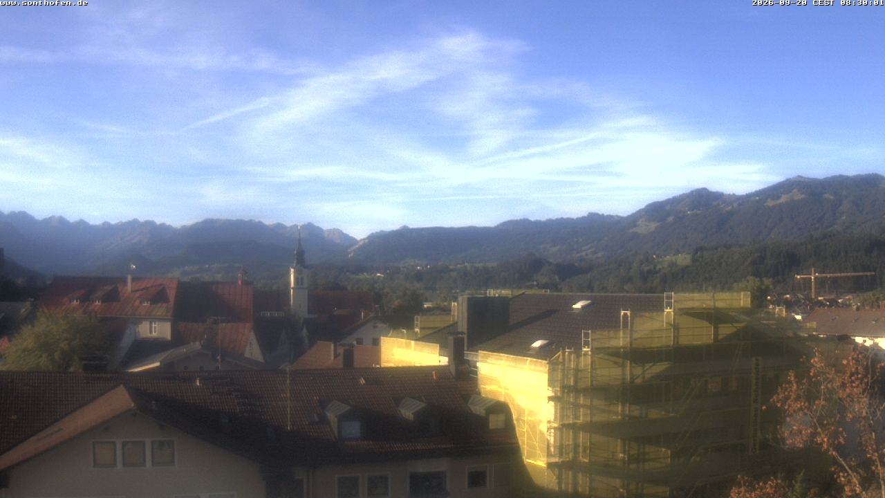 Archiv Foto Webcam Ausblick Rathaus Sonthofen