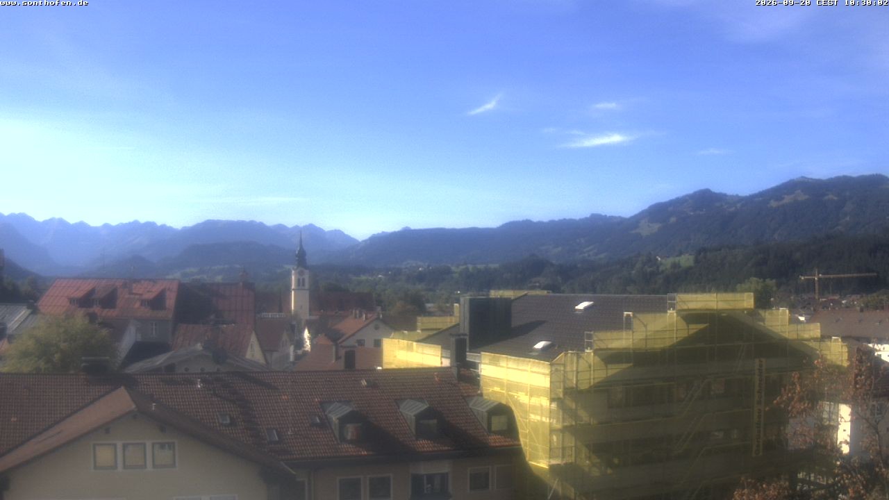 Archiv Foto Webcam Ausblick Rathaus Sonthofen