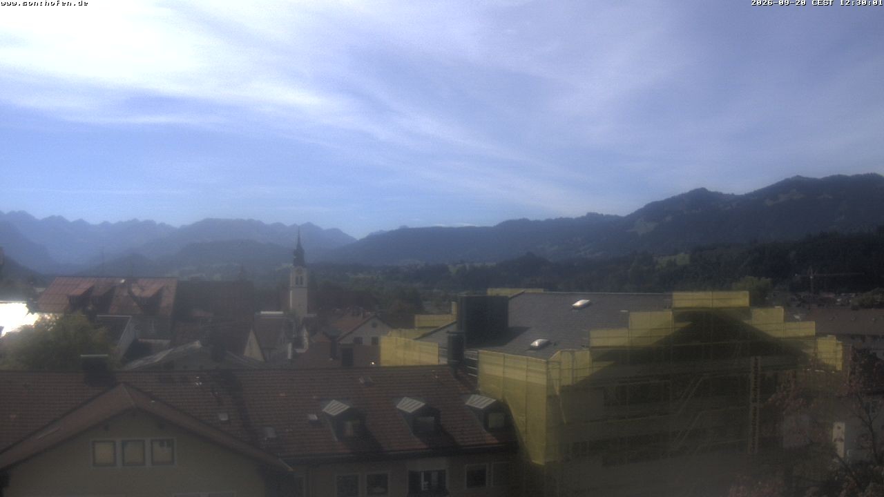 Archiv Foto Webcam Ausblick Rathaus Sonthofen