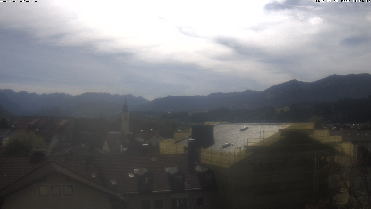 Archiv Foto Webcam Ausblick Rathaus Sonthofen