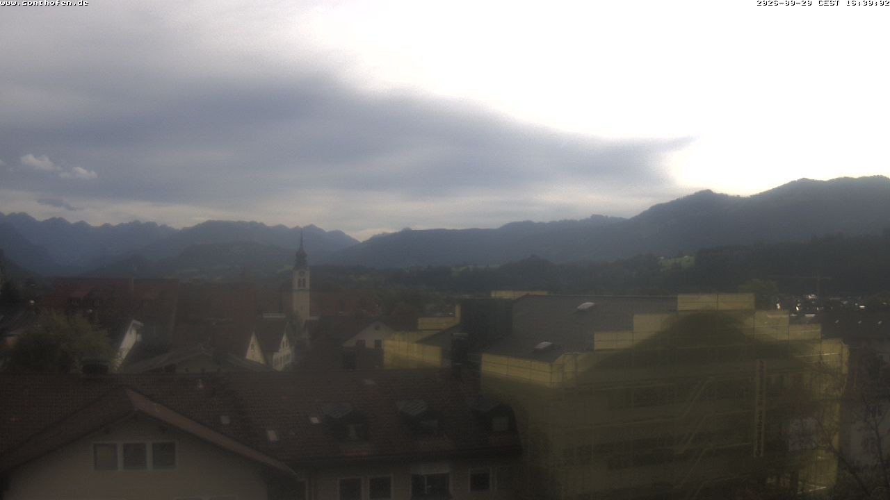 Archiv Foto Webcam Ausblick Rathaus Sonthofen