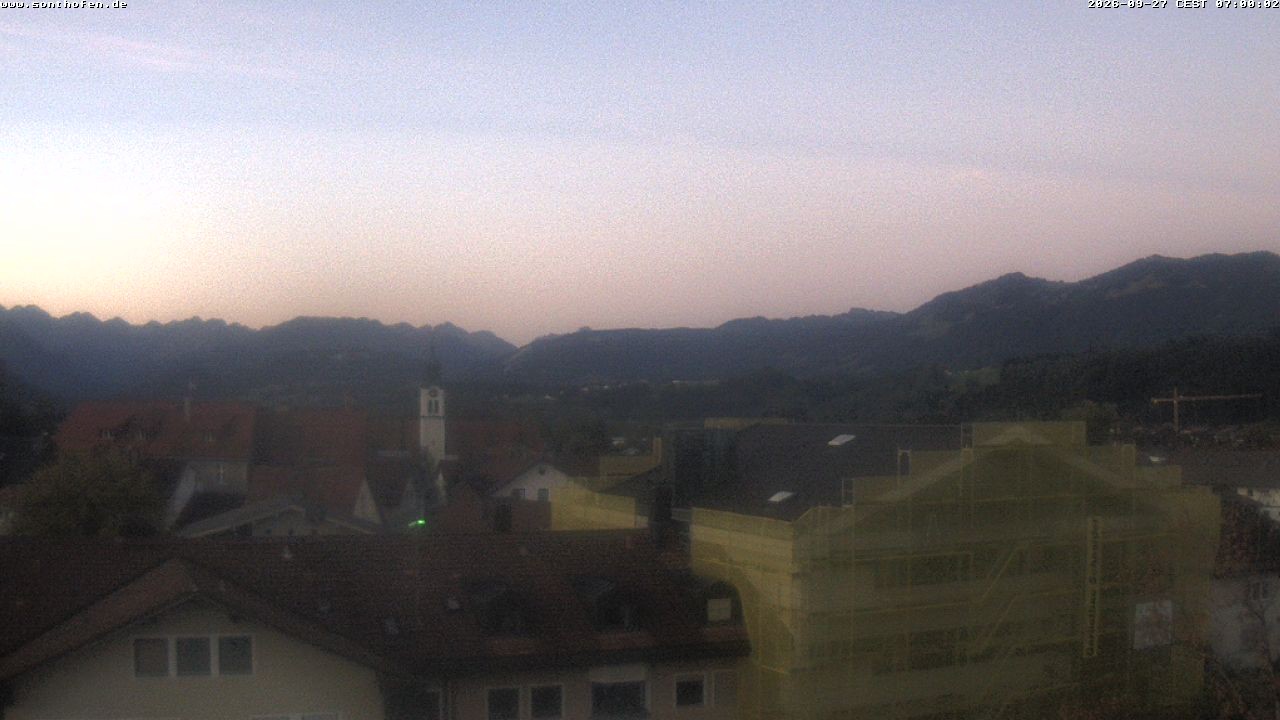 Archiv Foto Webcam Ausblick Rathaus Sonthofen