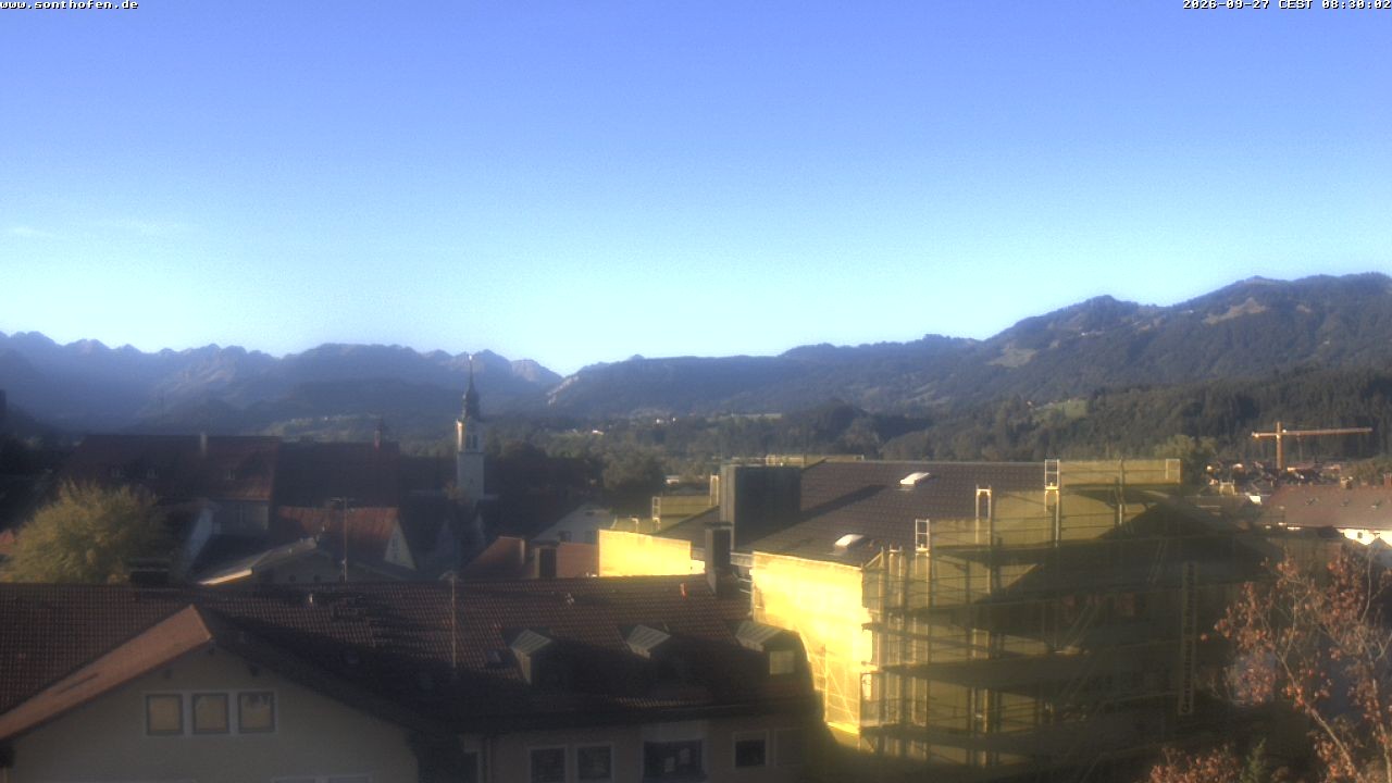 Archiv Foto Webcam Ausblick Rathaus Sonthofen