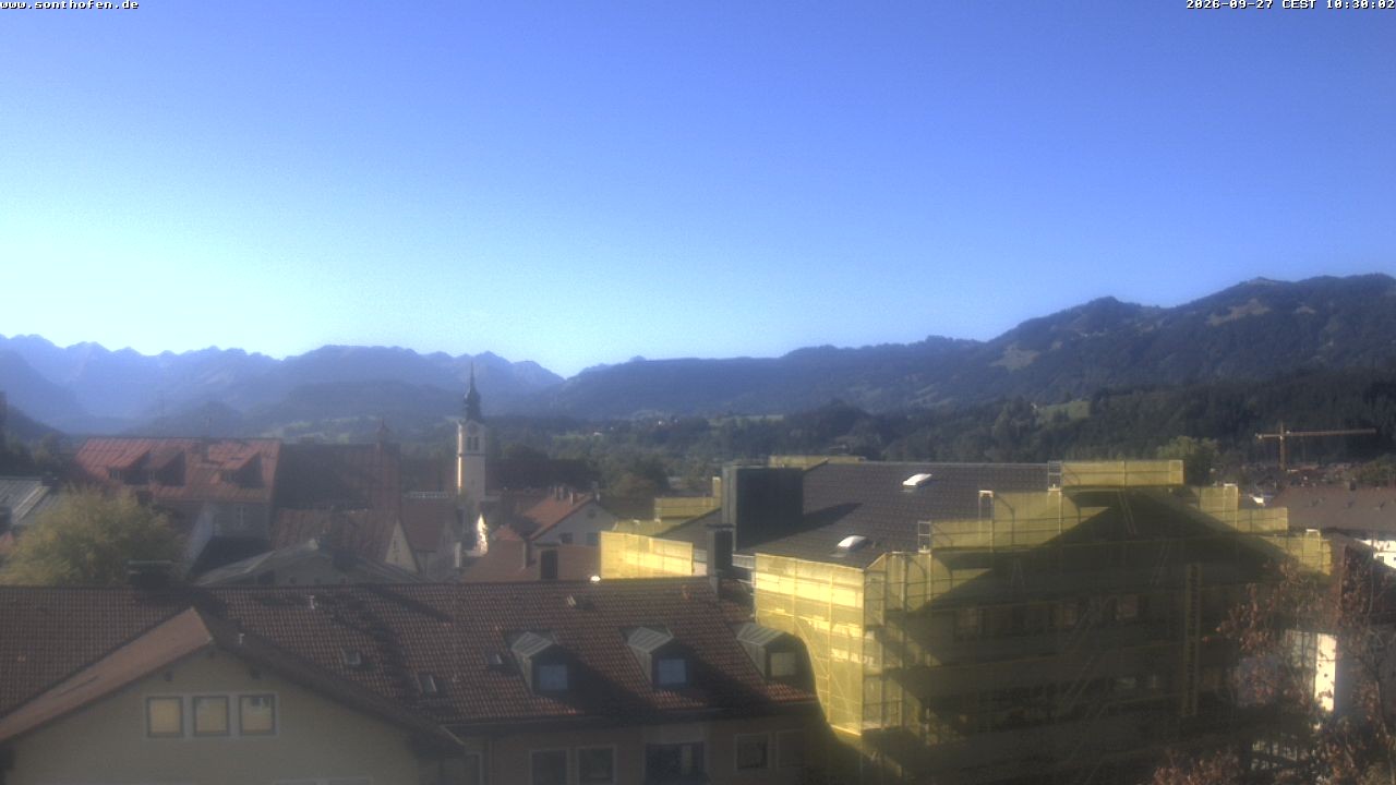 Archiv Foto Webcam Ausblick Rathaus Sonthofen