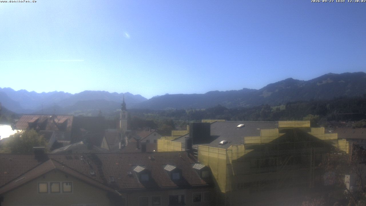 Archiv Foto Webcam Ausblick Rathaus Sonthofen