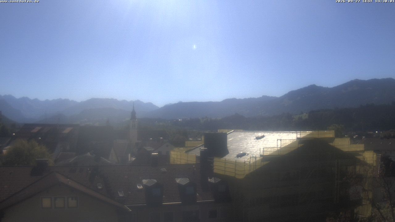 Archiv Foto Webcam Ausblick Rathaus Sonthofen