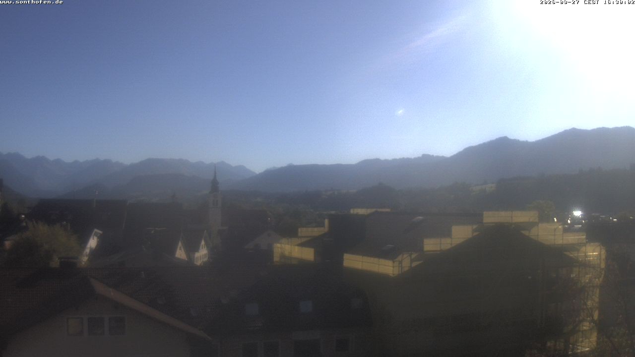Archiv Foto Webcam Ausblick Rathaus Sonthofen