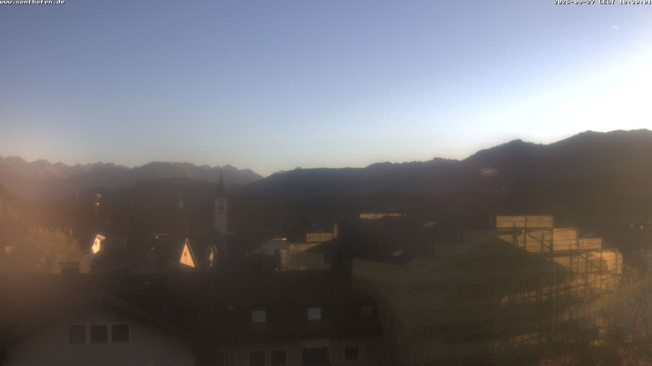 Archiv Foto Webcam Ausblick Rathaus Sonthofen