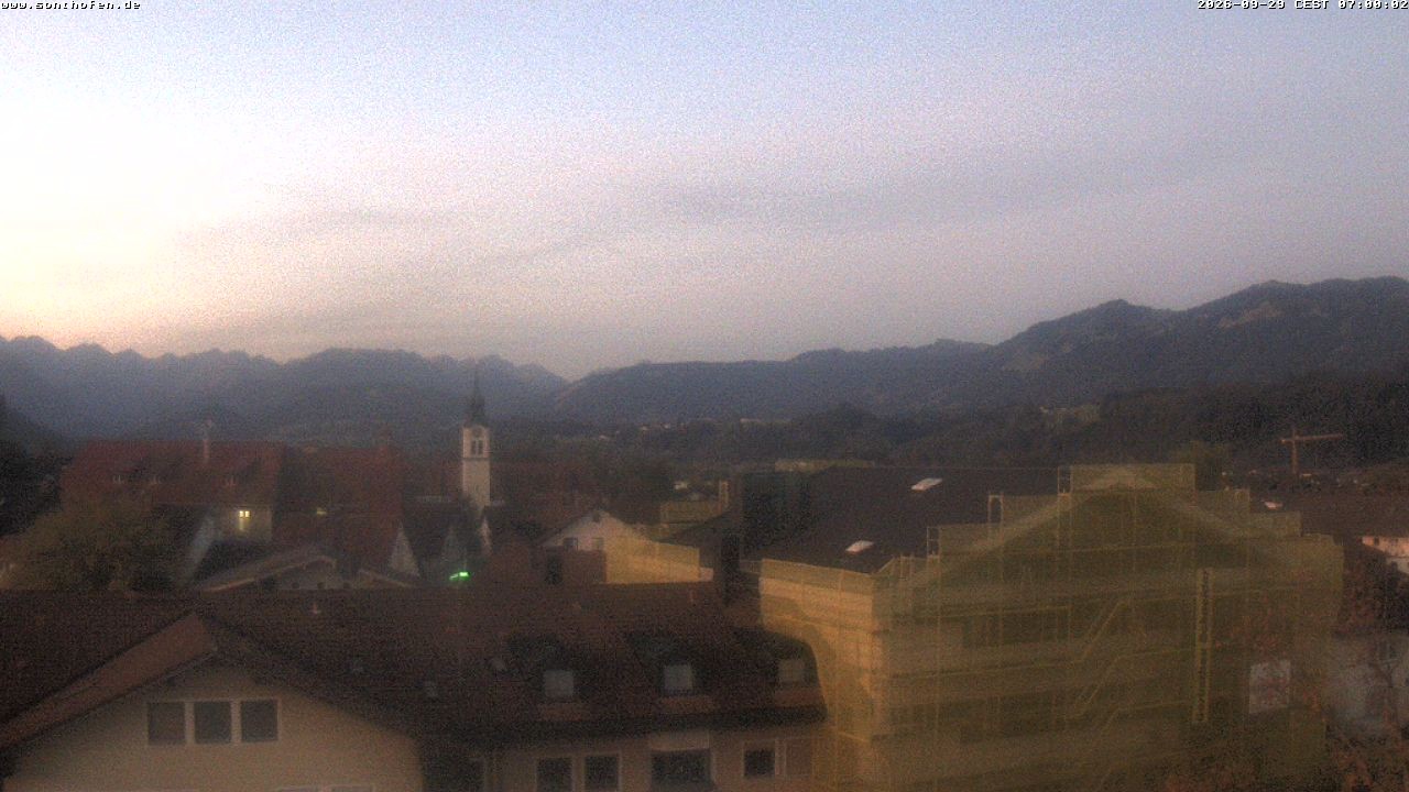 Archiv Foto Webcam Ausblick Rathaus Sonthofen