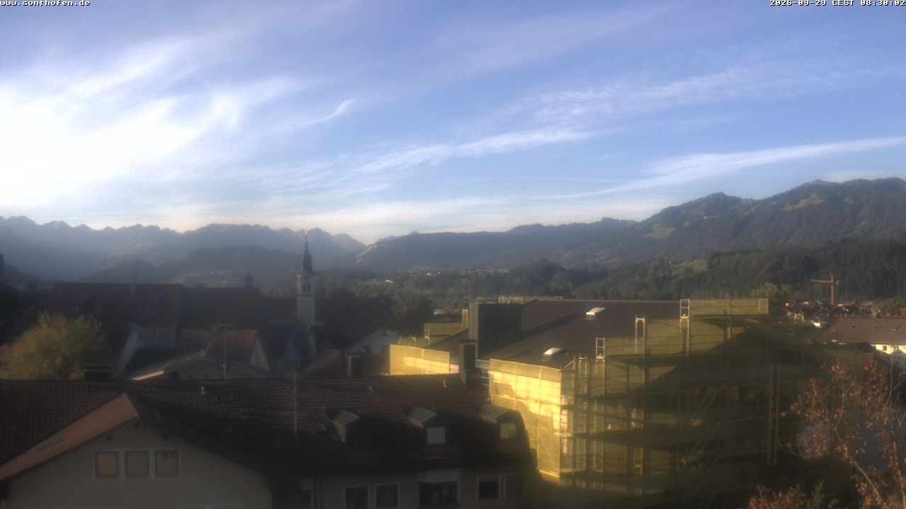 Archiv Foto Webcam Ausblick Rathaus Sonthofen