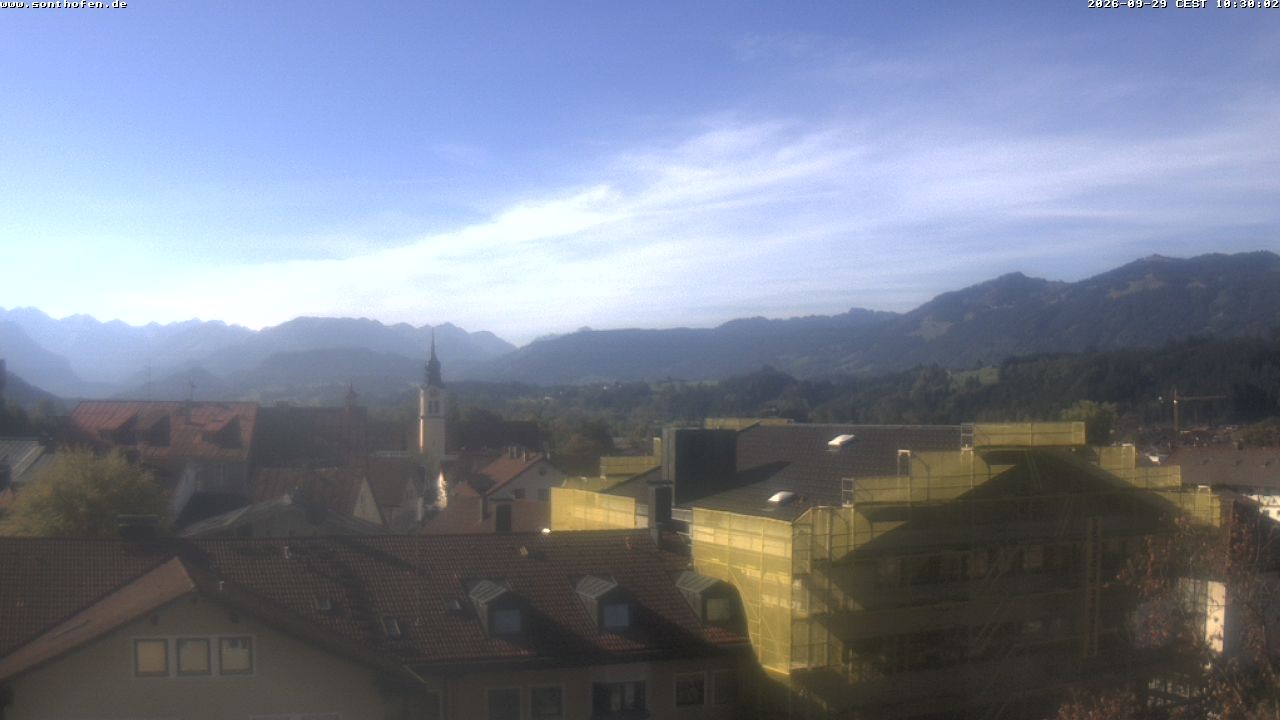 Archiv Foto Webcam Ausblick Rathaus Sonthofen