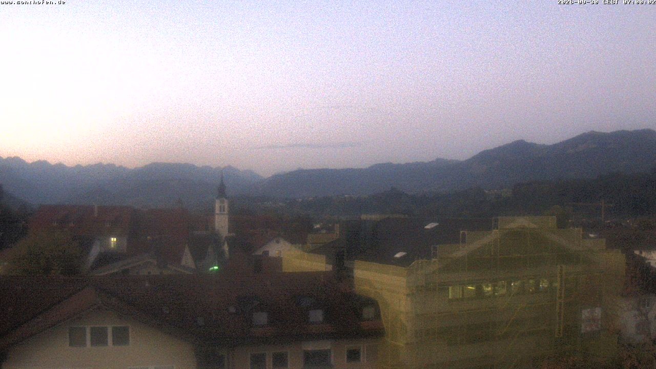 Archiv Foto Webcam Ausblick Rathaus Sonthofen