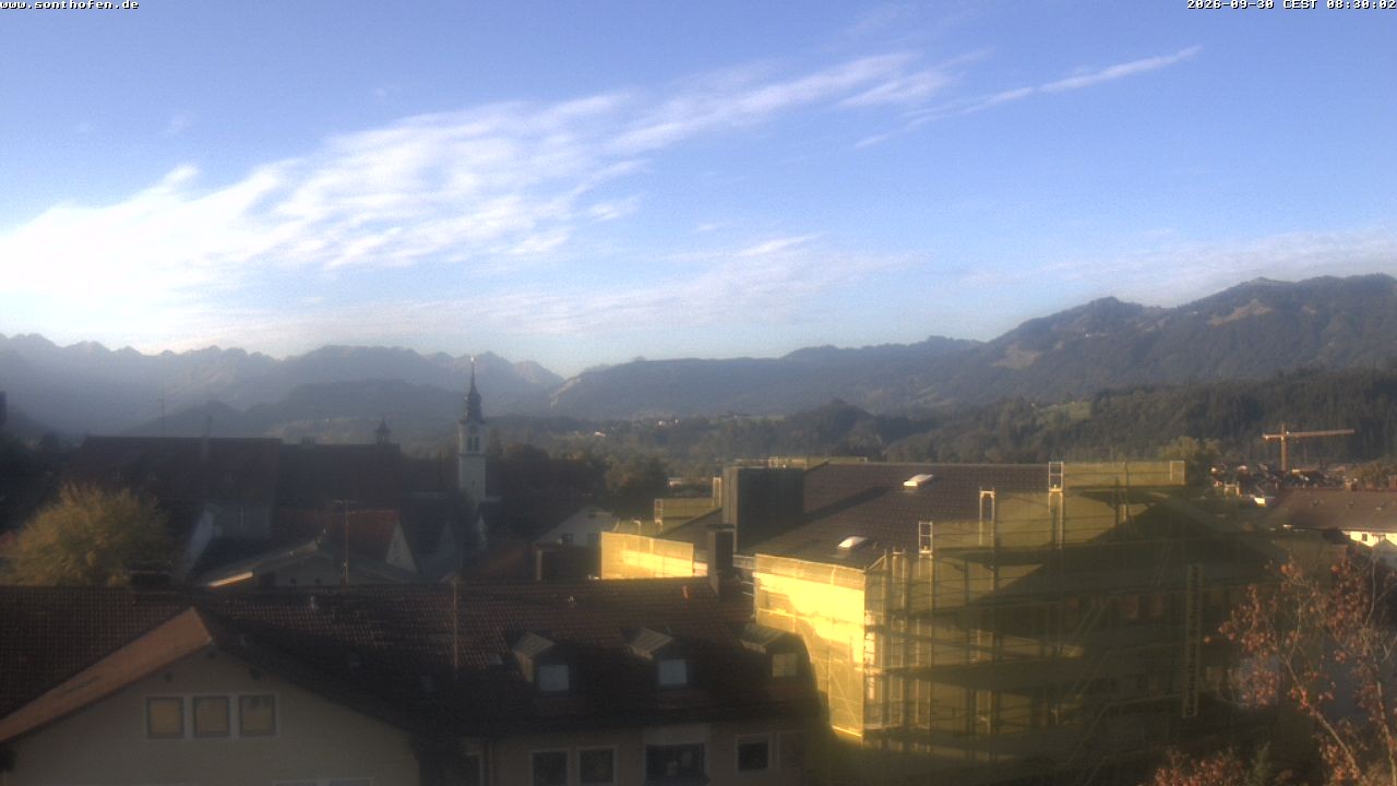 Archiv Foto Webcam Ausblick Rathaus Sonthofen