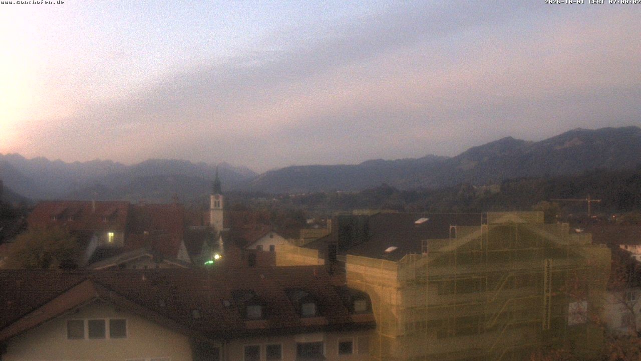 Archiv Foto Webcam Ausblick Rathaus Sonthofen