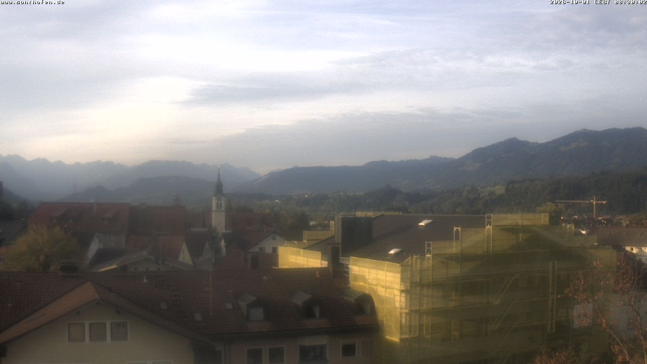 Archiv Foto Webcam Ausblick Rathaus Sonthofen