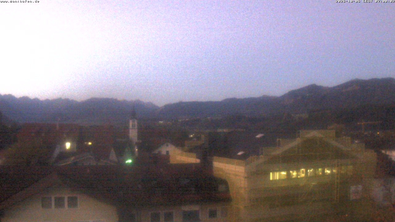 Archiv Foto Webcam Ausblick Rathaus Sonthofen