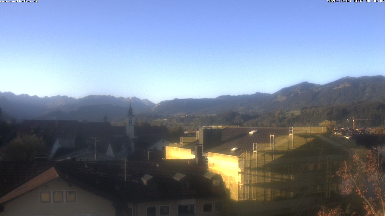 Archiv Foto Webcam Ausblick Rathaus Sonthofen