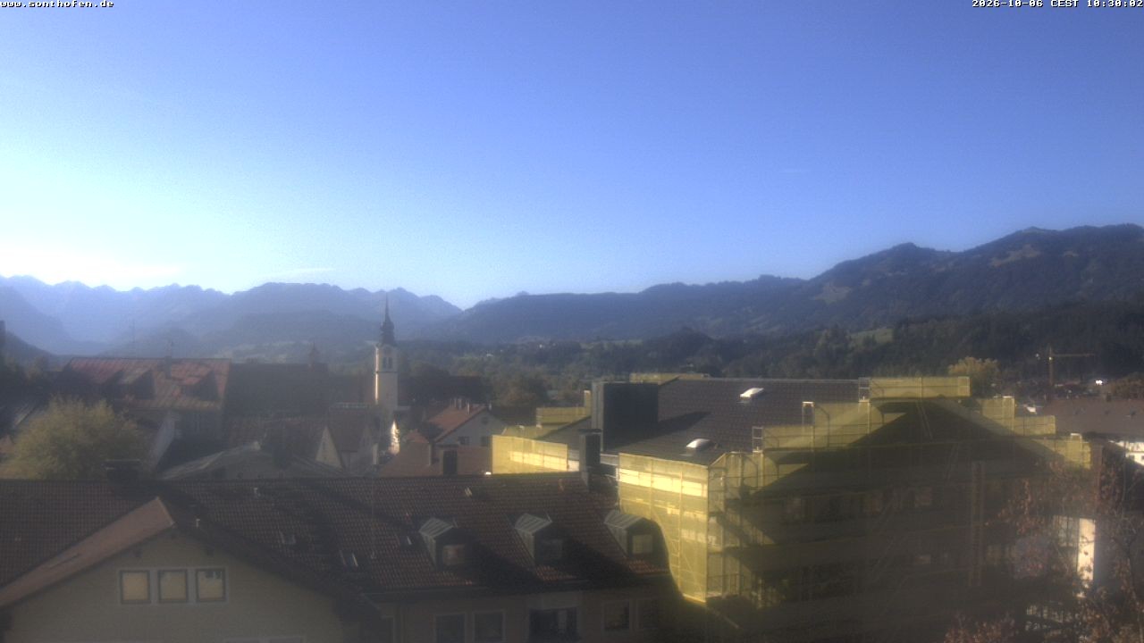 Archiv Foto Webcam Ausblick Rathaus Sonthofen