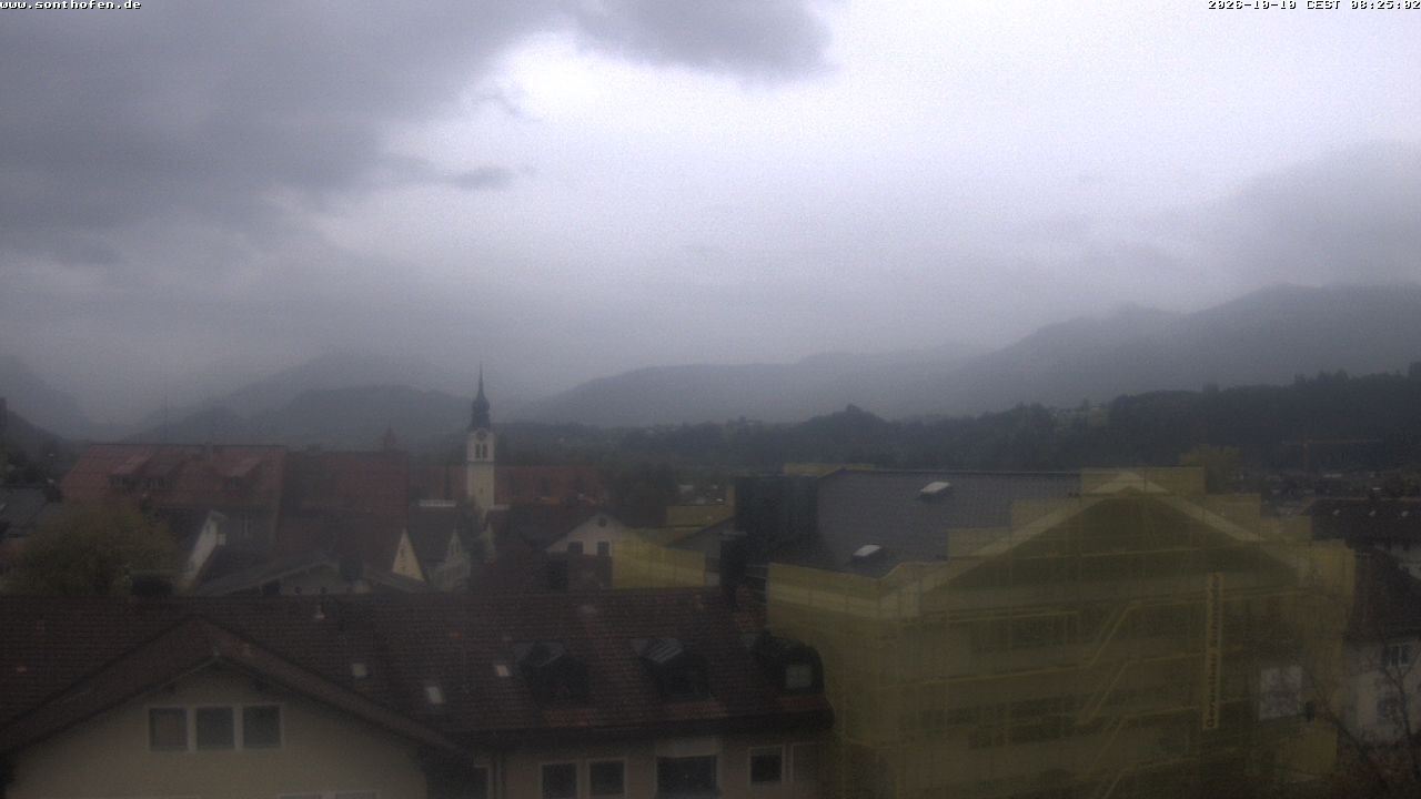 Archiv Foto Webcam Ausblick Rathaus Sonthofen