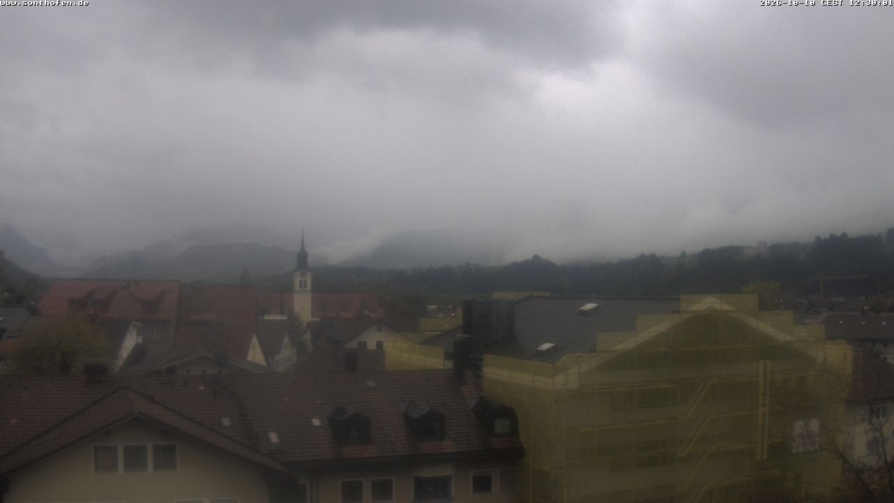 Archiv Foto Webcam Ausblick Rathaus Sonthofen