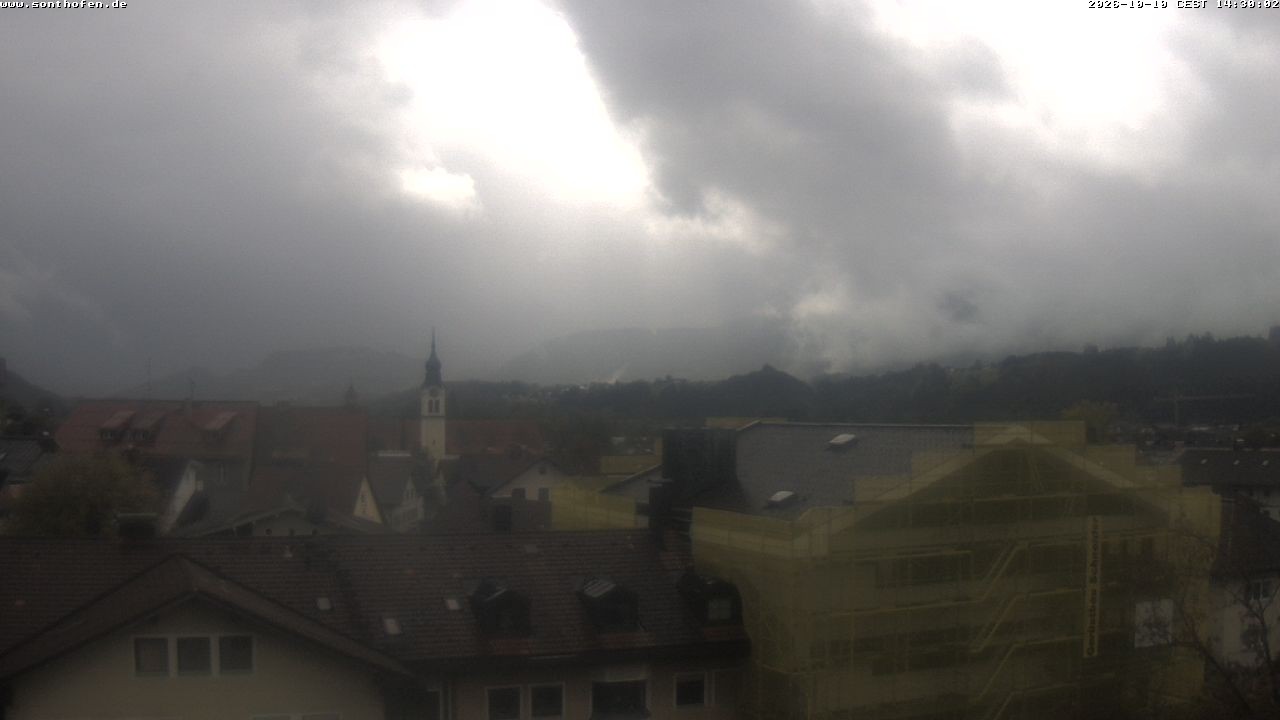 Archiv Foto Webcam Ausblick Rathaus Sonthofen
