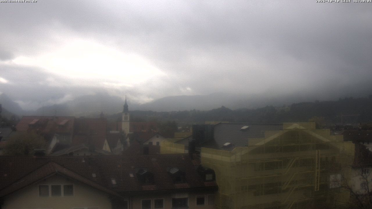 Archiv Foto Webcam Ausblick Rathaus Sonthofen