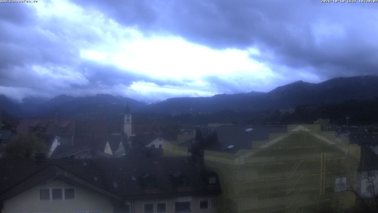 Archiv Foto Webcam Ausblick Rathaus Sonthofen