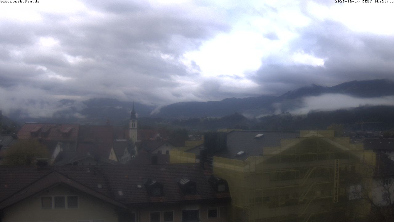 Archiv Foto Webcam Ausblick Rathaus Sonthofen